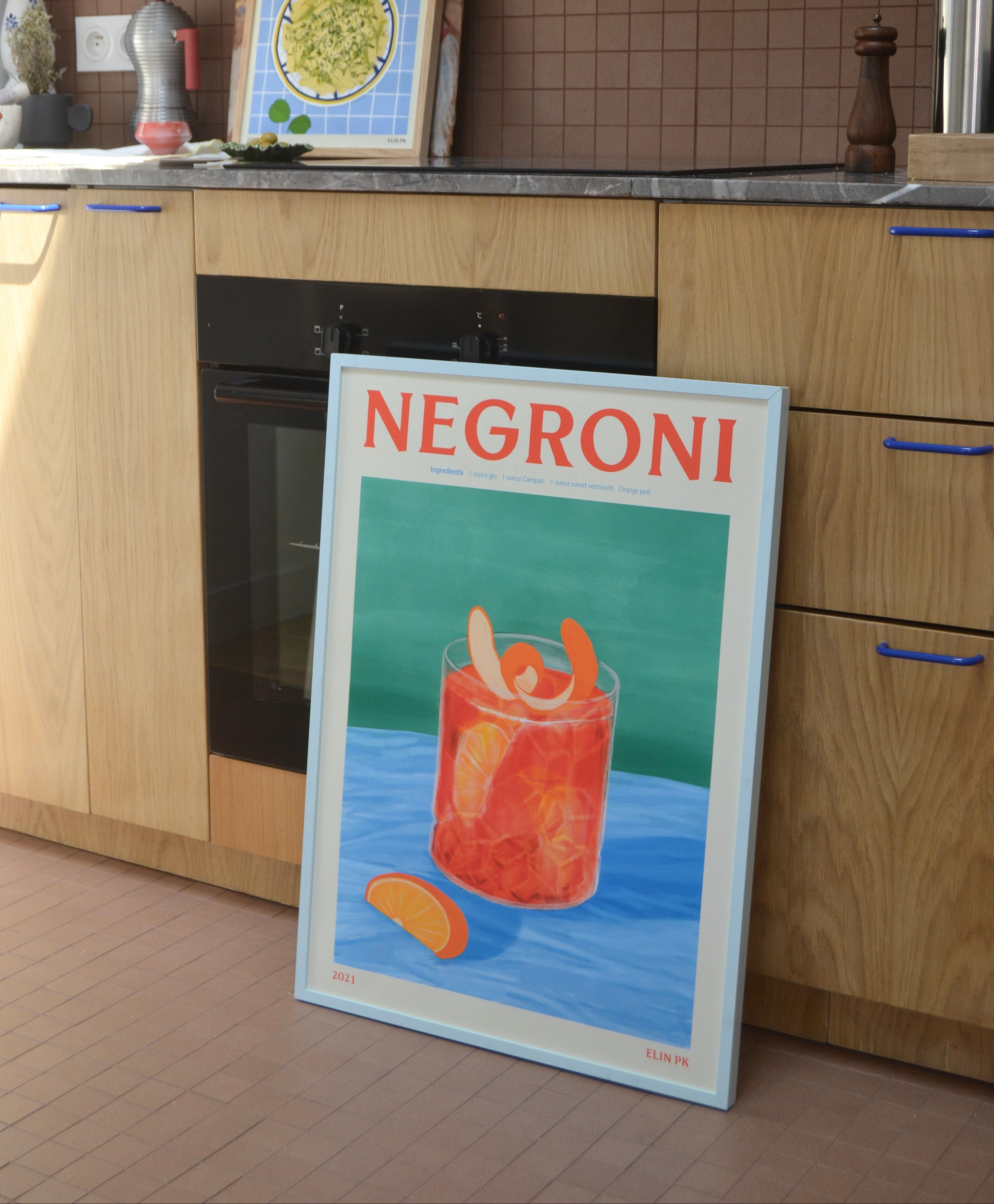 Elin PK Official – Colorful Posters & Coasters with Food and Drink
