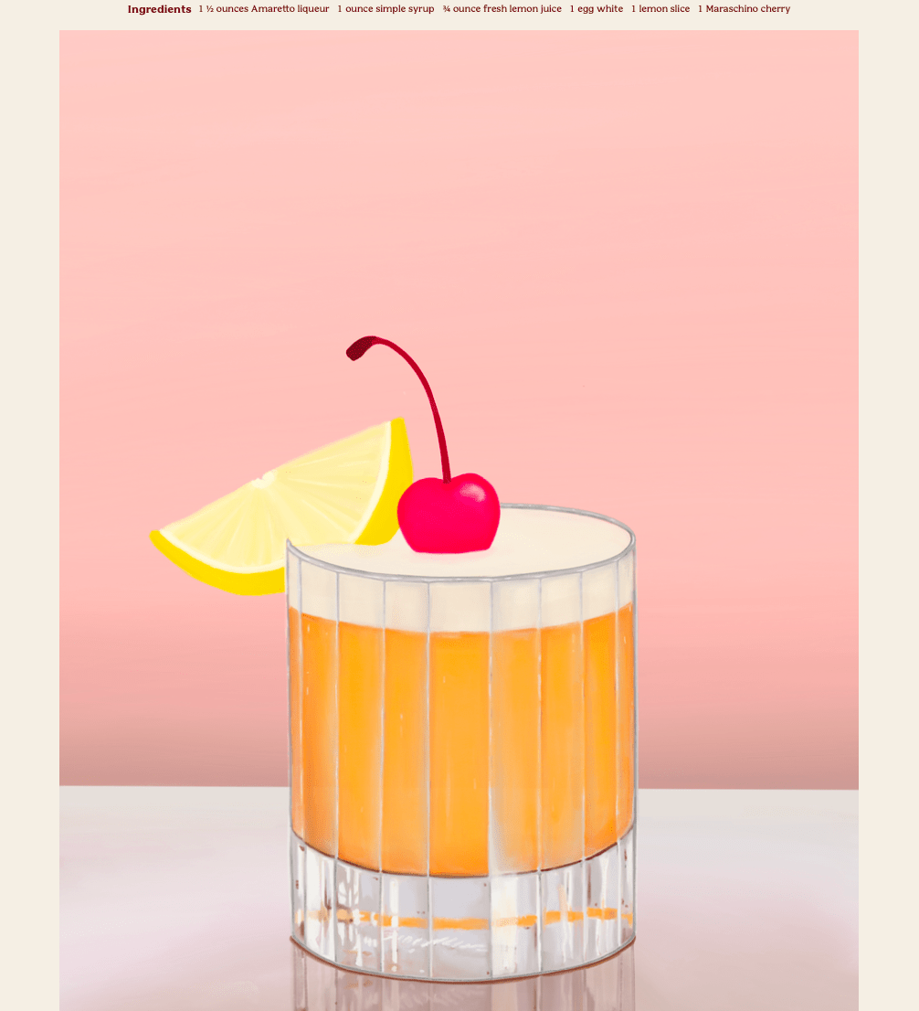 Elin PK Amaretto Sour Drink Poster Elin PK