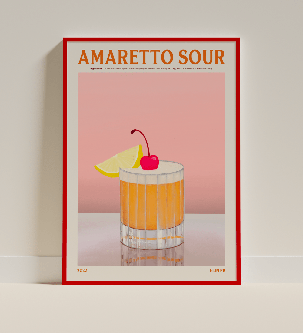 Elin PK Amaretto Sour Drink Poster Elin PK