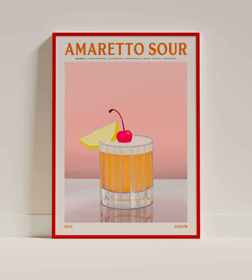 Elin PK Amaretto Sour Drink Poster Elin PK