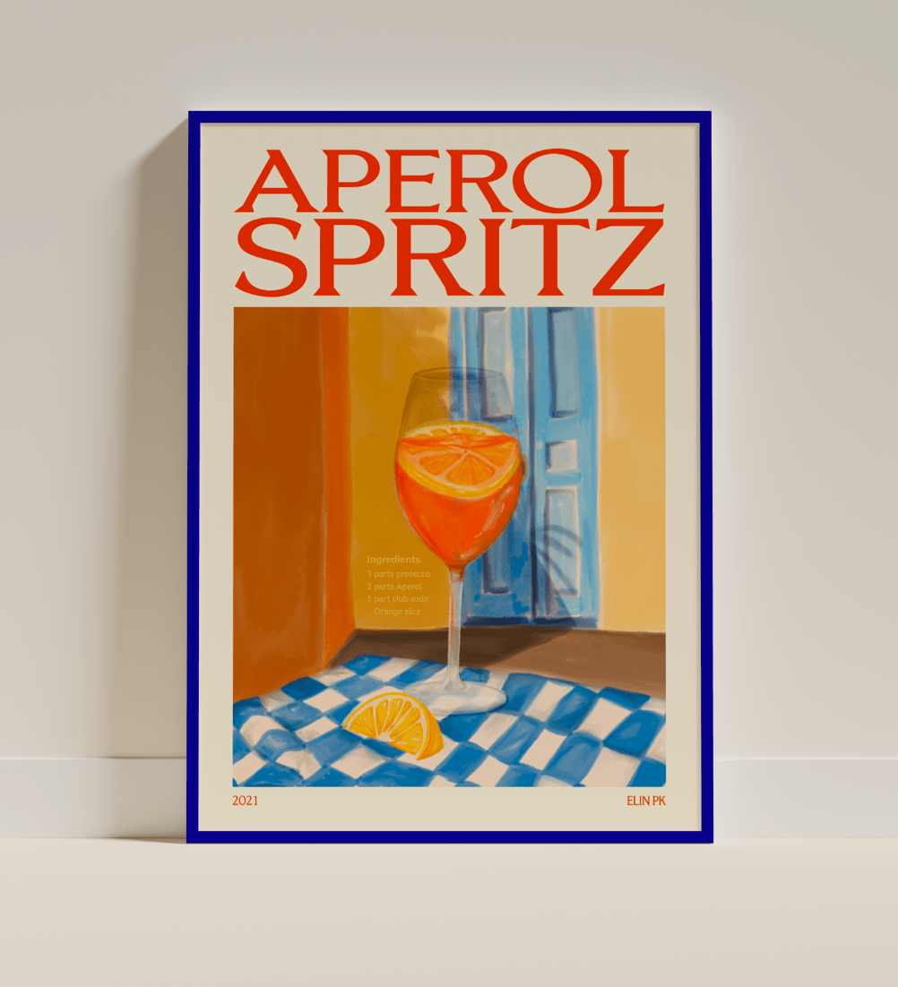 Elin PK Aperol Spritz Drink Poster Elin PK