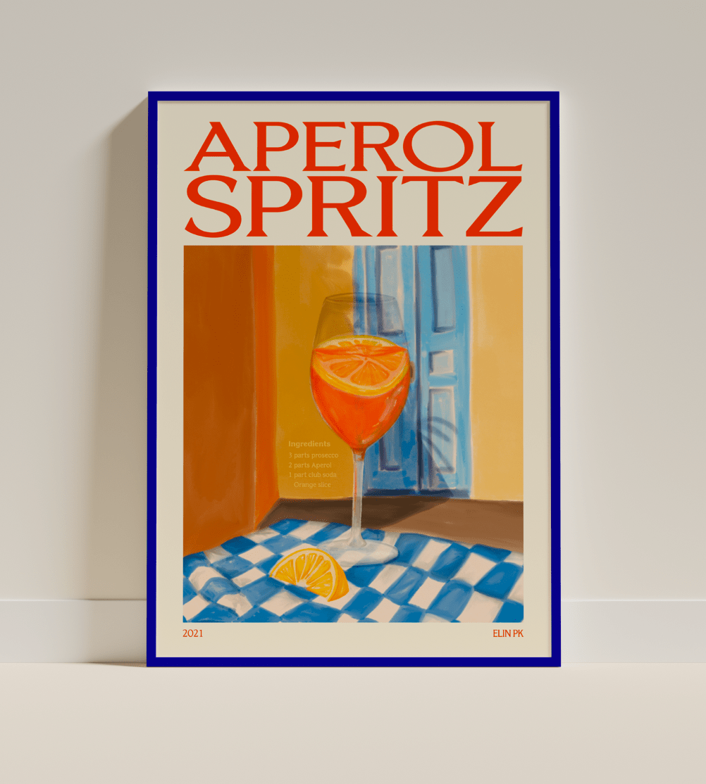 Elin PK Aperol Spritz Drink Poster Elin PK