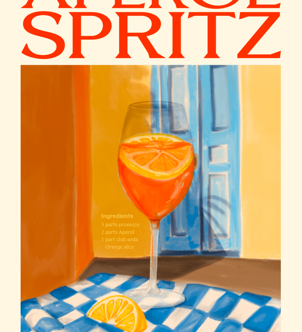 Elin PK Aperol Spritz Drink Poster Elin PK
