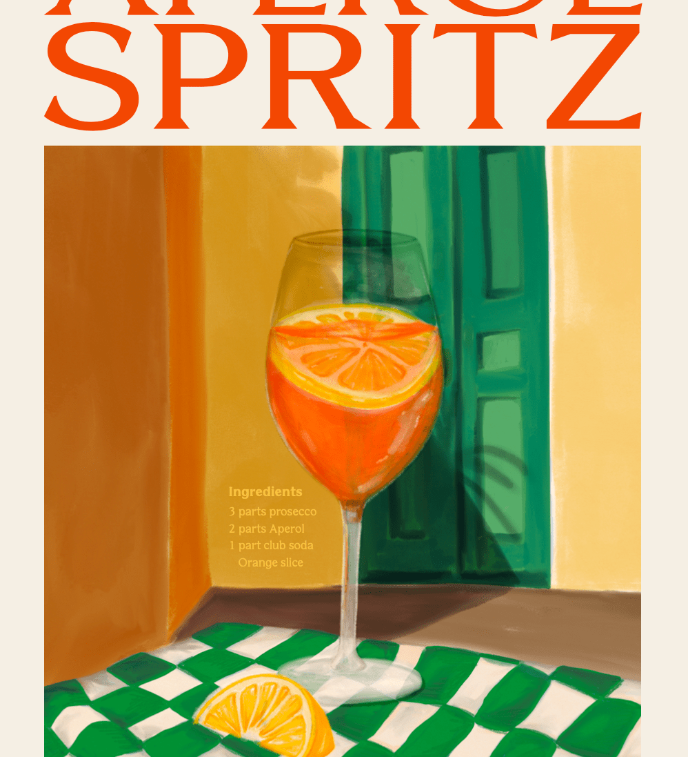 Elin PK Aperol Spritz II Drink Poster Elin PK