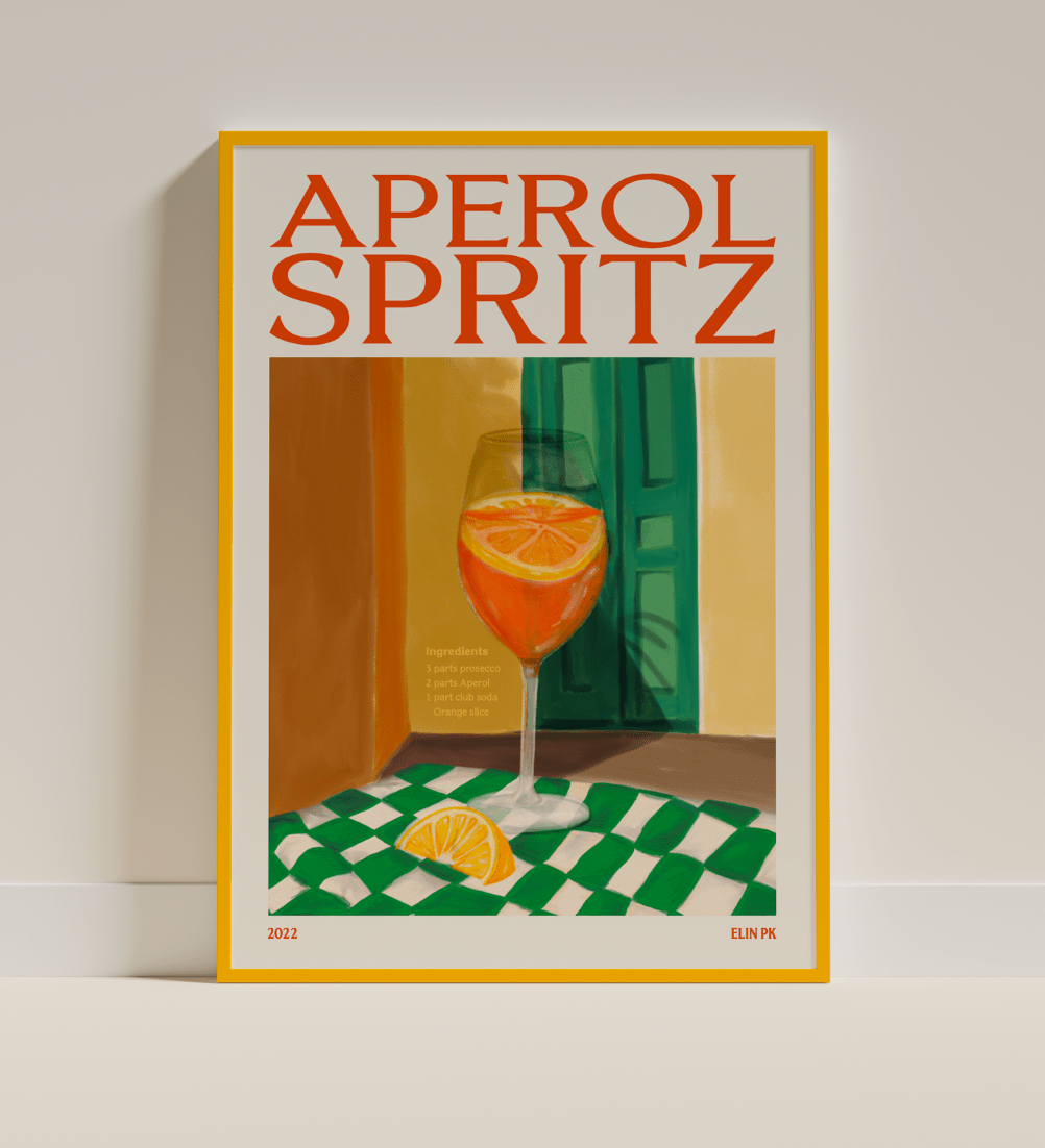 Elin PK Aperol Spritz II Drink Poster Elin PK