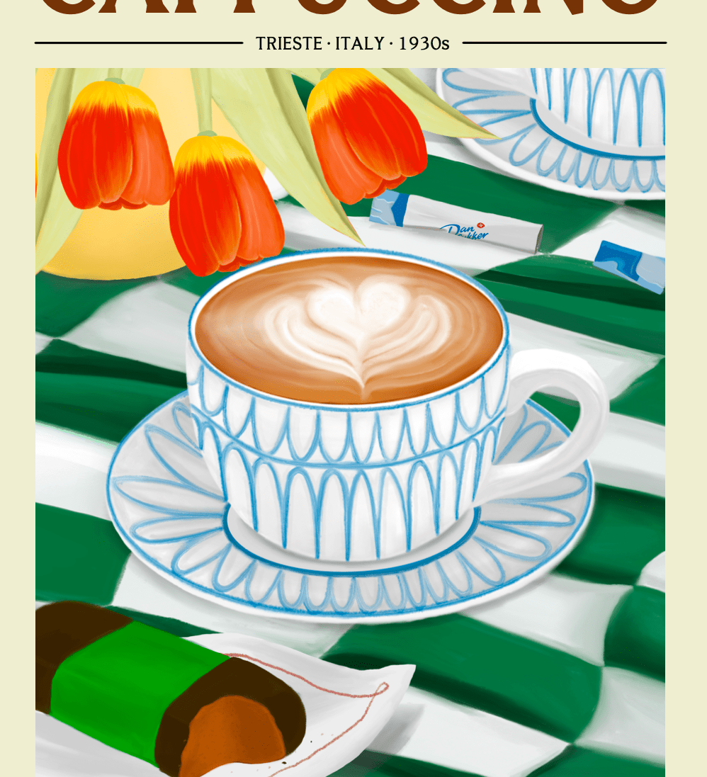 Elin PK Cappuccino Kaffe Poster Elin PK