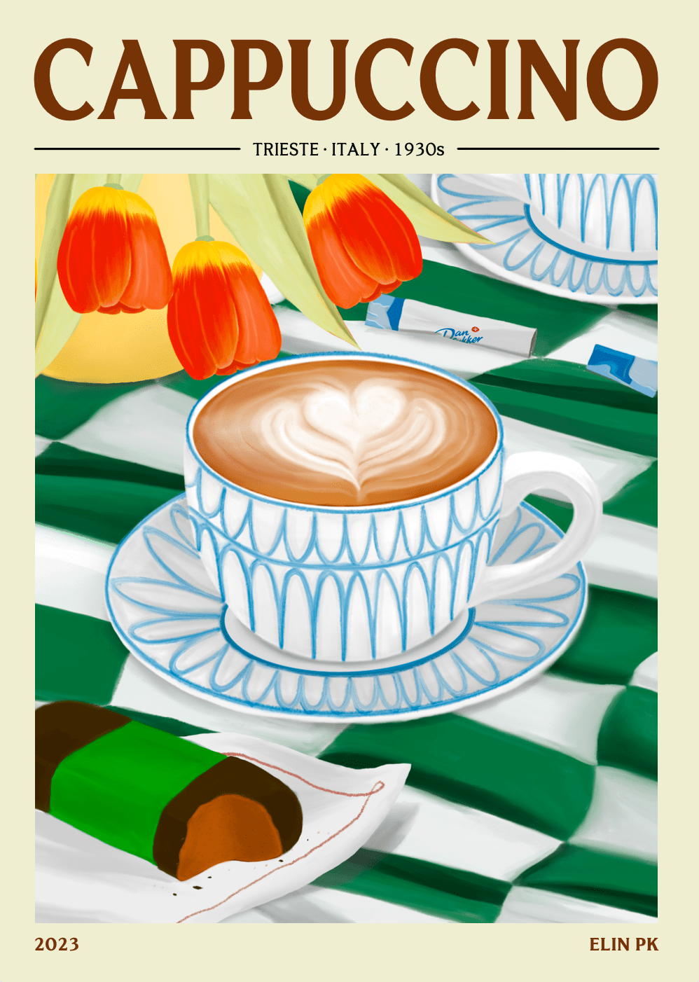 Elin PK Cappuccino Kaffe Poster Elin PK