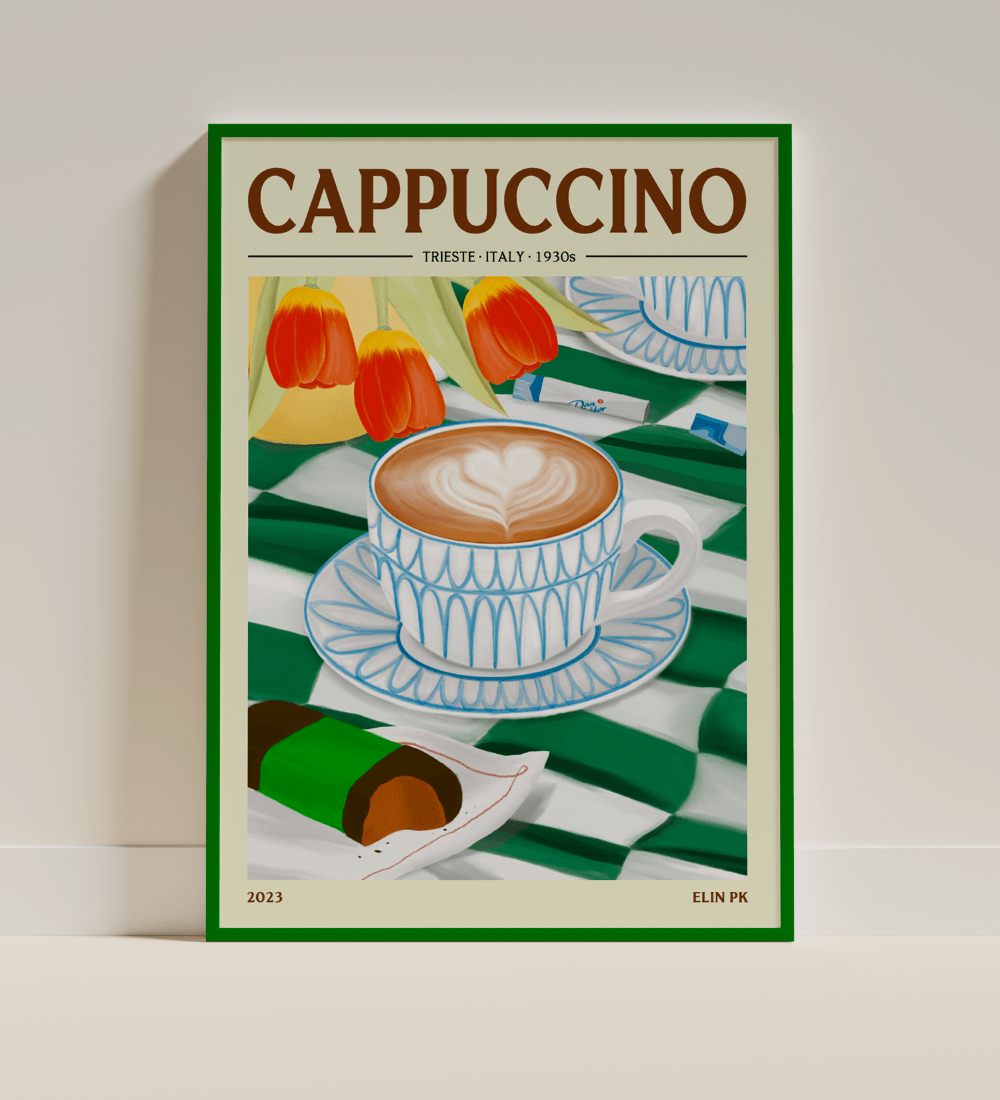 Elin PK Cappuccino Kaffe Poster Elin PK