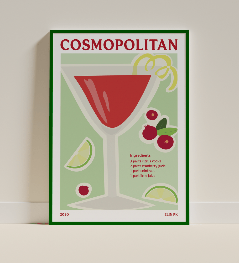 Elin PK Cosmopolitan Drink Poster Elin PK