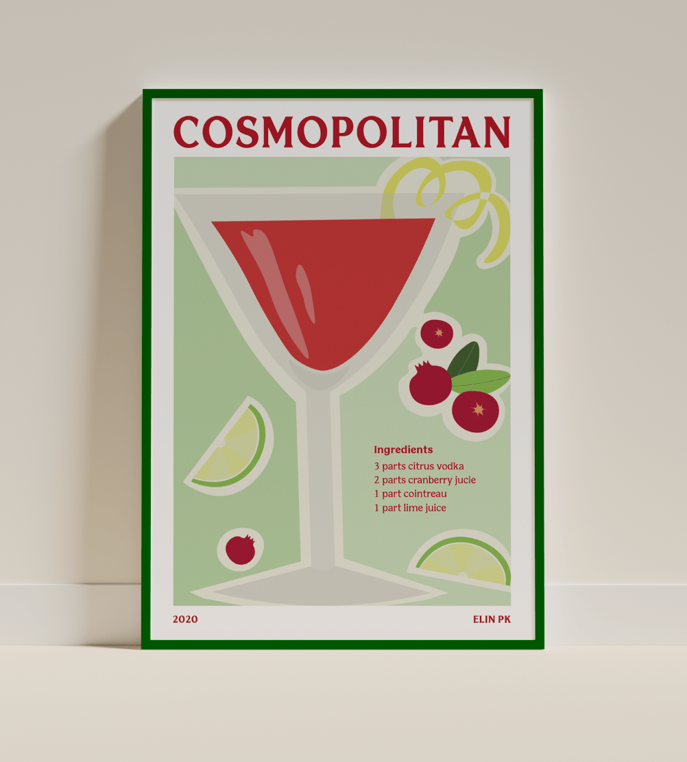 Elin PK Cosmopolitan Drink Poster Elin PK