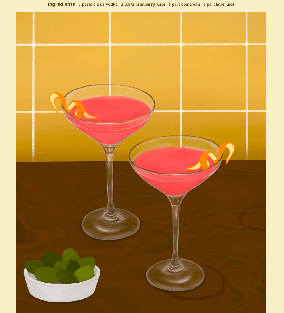 Elin PK Cosmopolitan II Drink Poster Elin PK