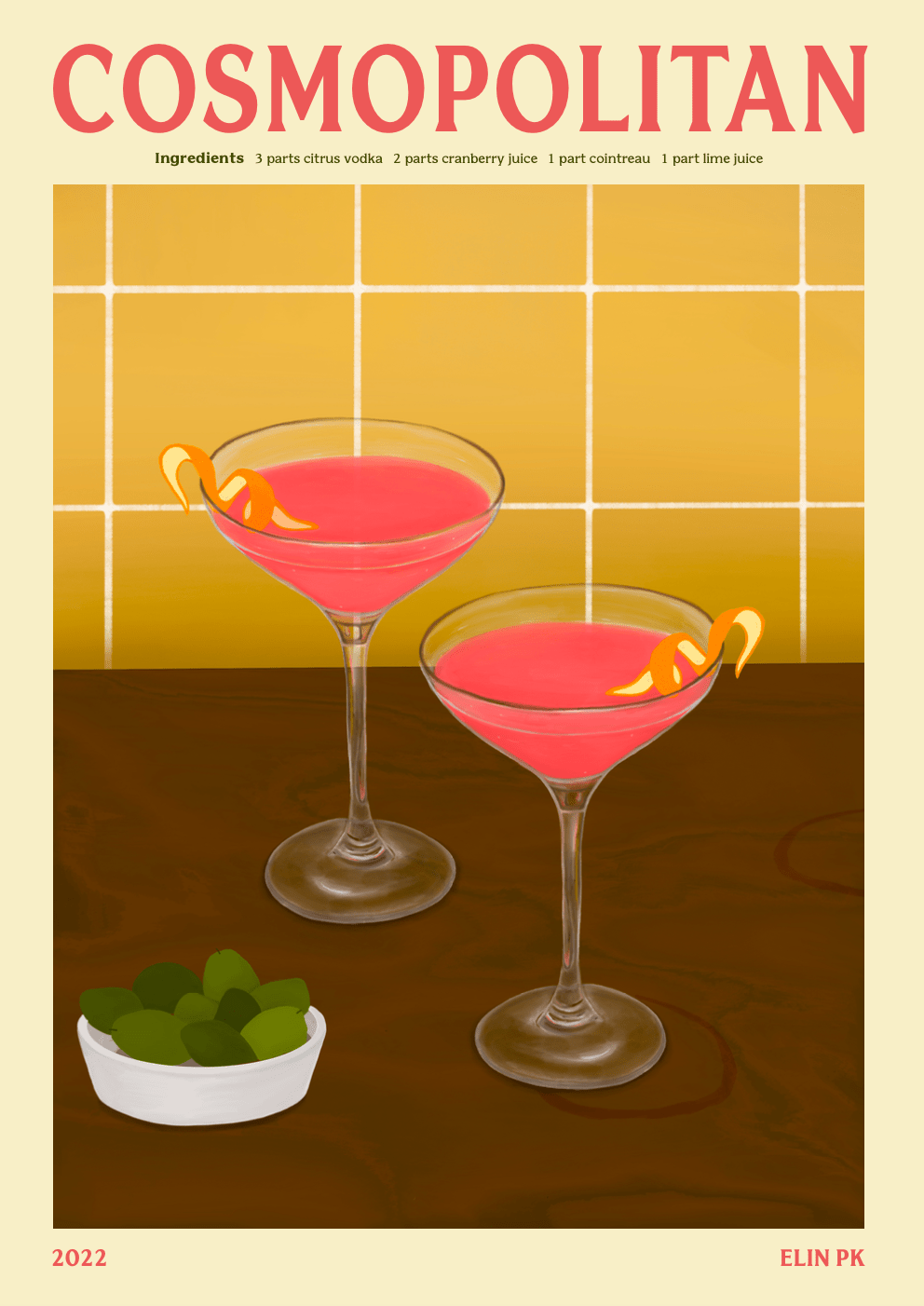 Elin PK Cosmopolitan II Drink Poster Elin PK