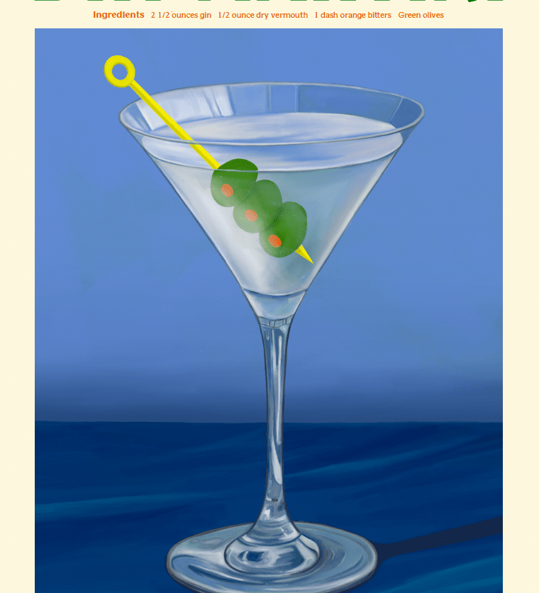 Elin PK Dry Martini II Poster Elin PK