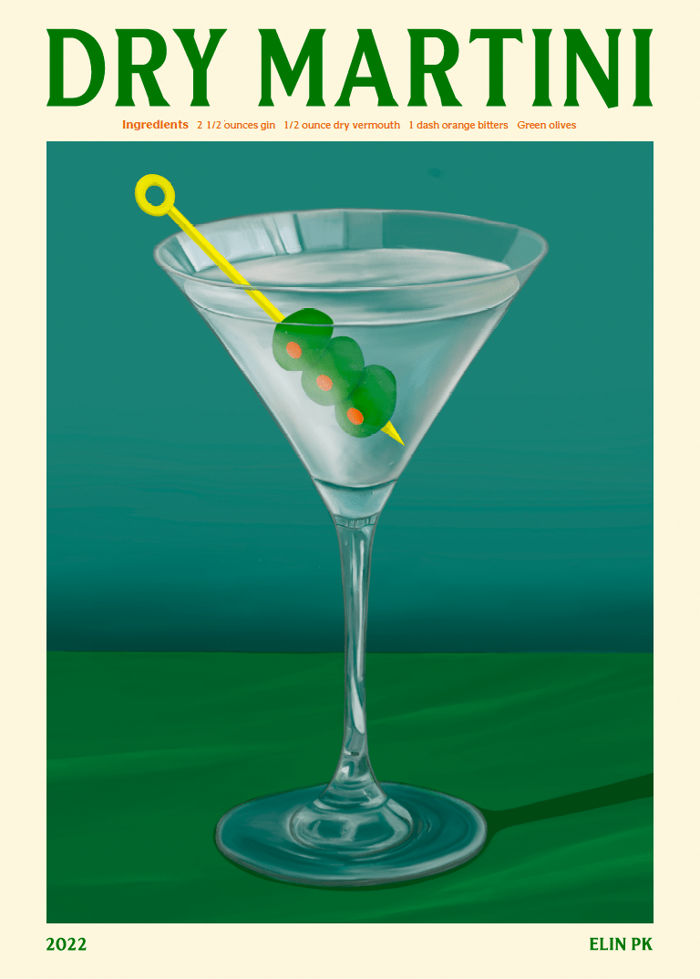 Elin PK Dry Martini Poster Elin PK