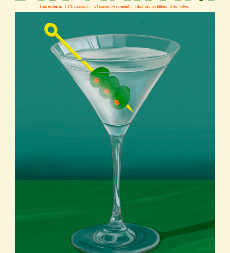 Elin PK Dry Martini Poster Elin PK