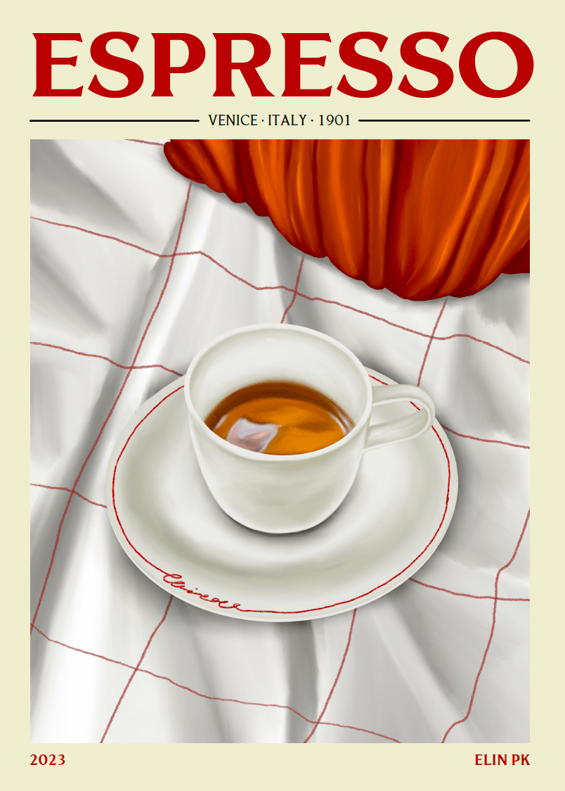 Elin PK Espresso Kaffe Poster Elin PK