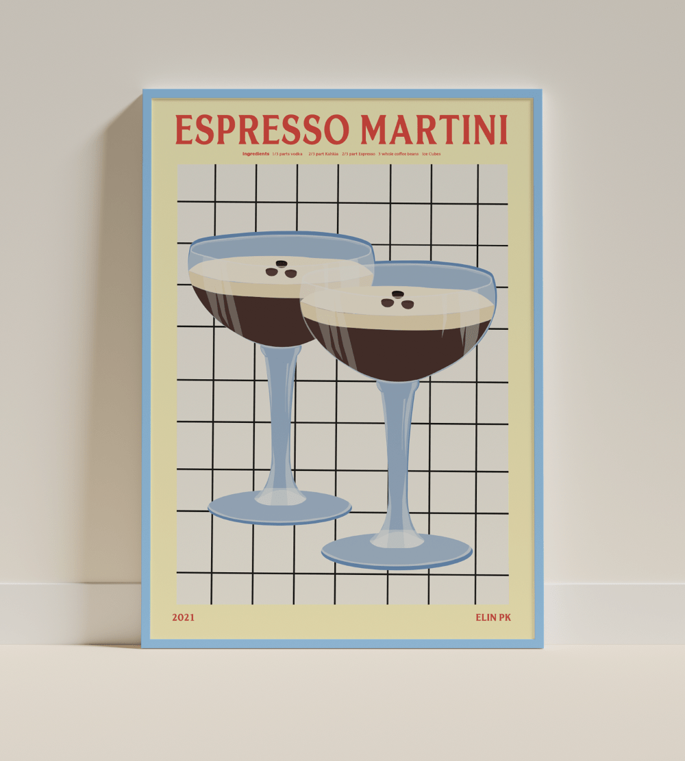 Elin PK Espresso Martini Drink Poster Elin PK