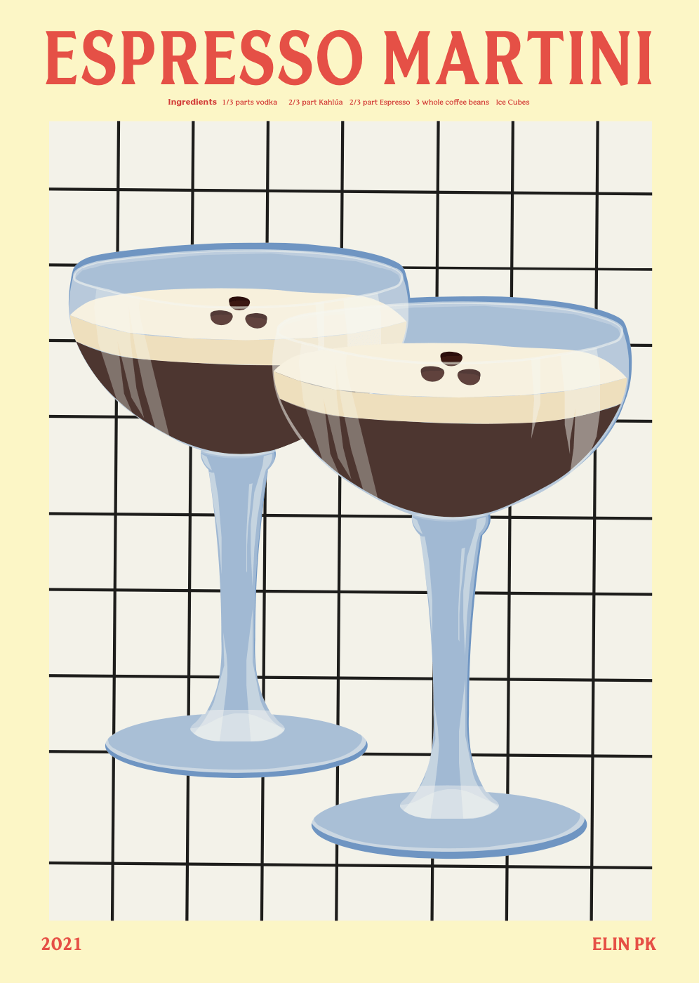 Elin PK Espresso Martini Drink Poster Elin PK