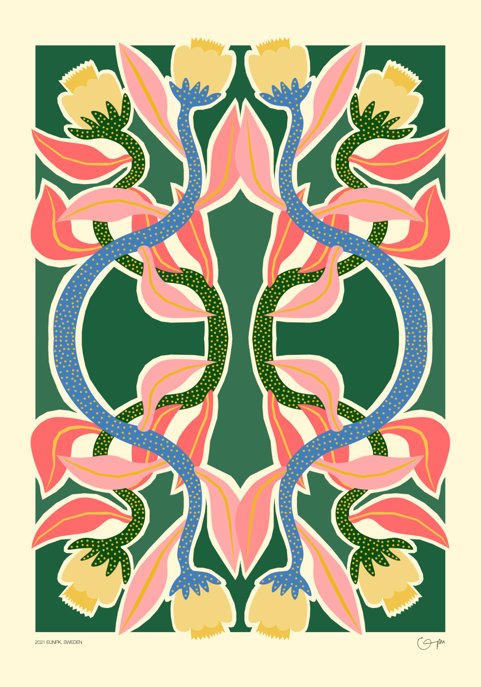 Elin PK "Fantasy flowers II" Poster Elin PK