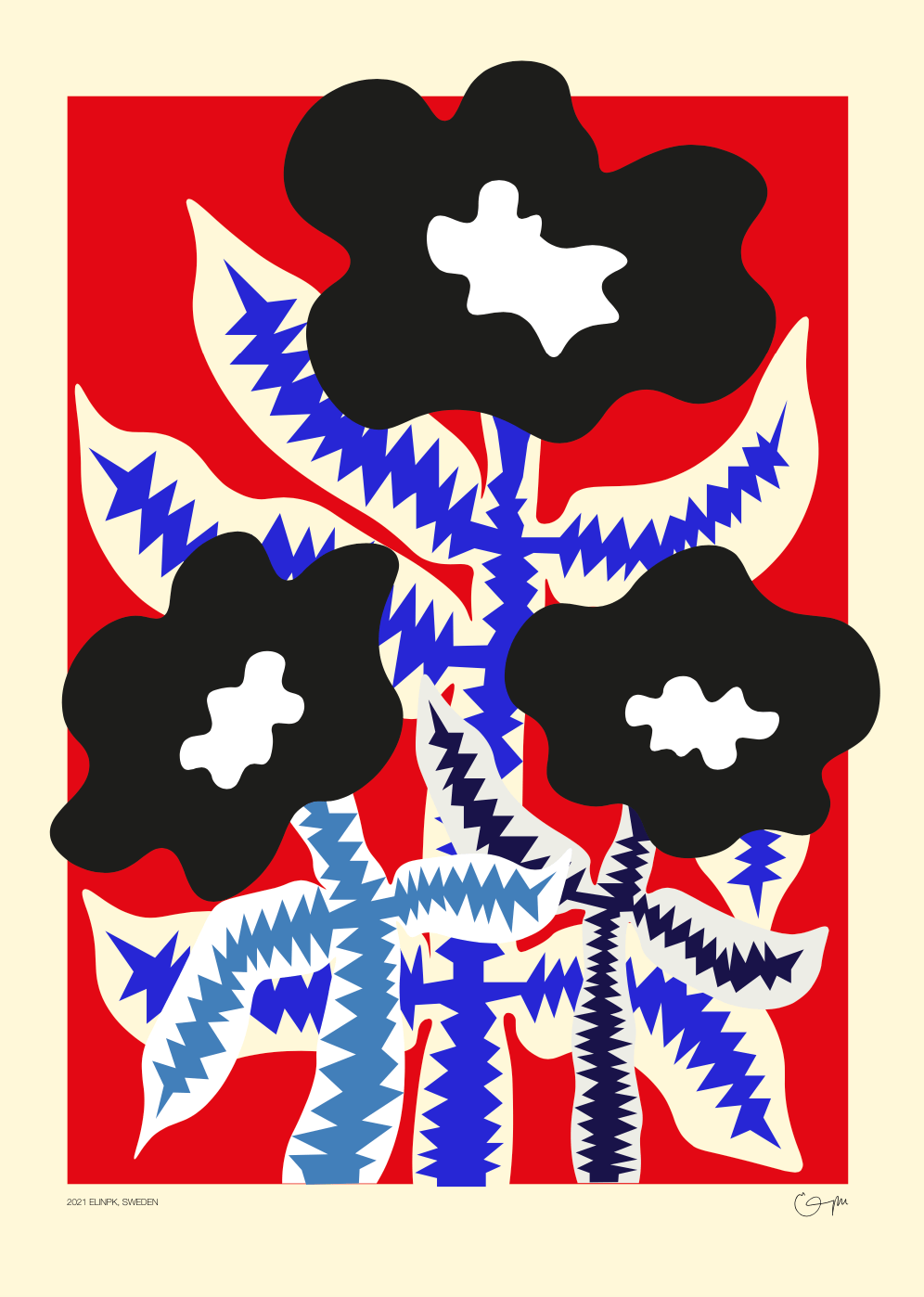 Elin PK "Fantasy flowers III" Poster Elin PK