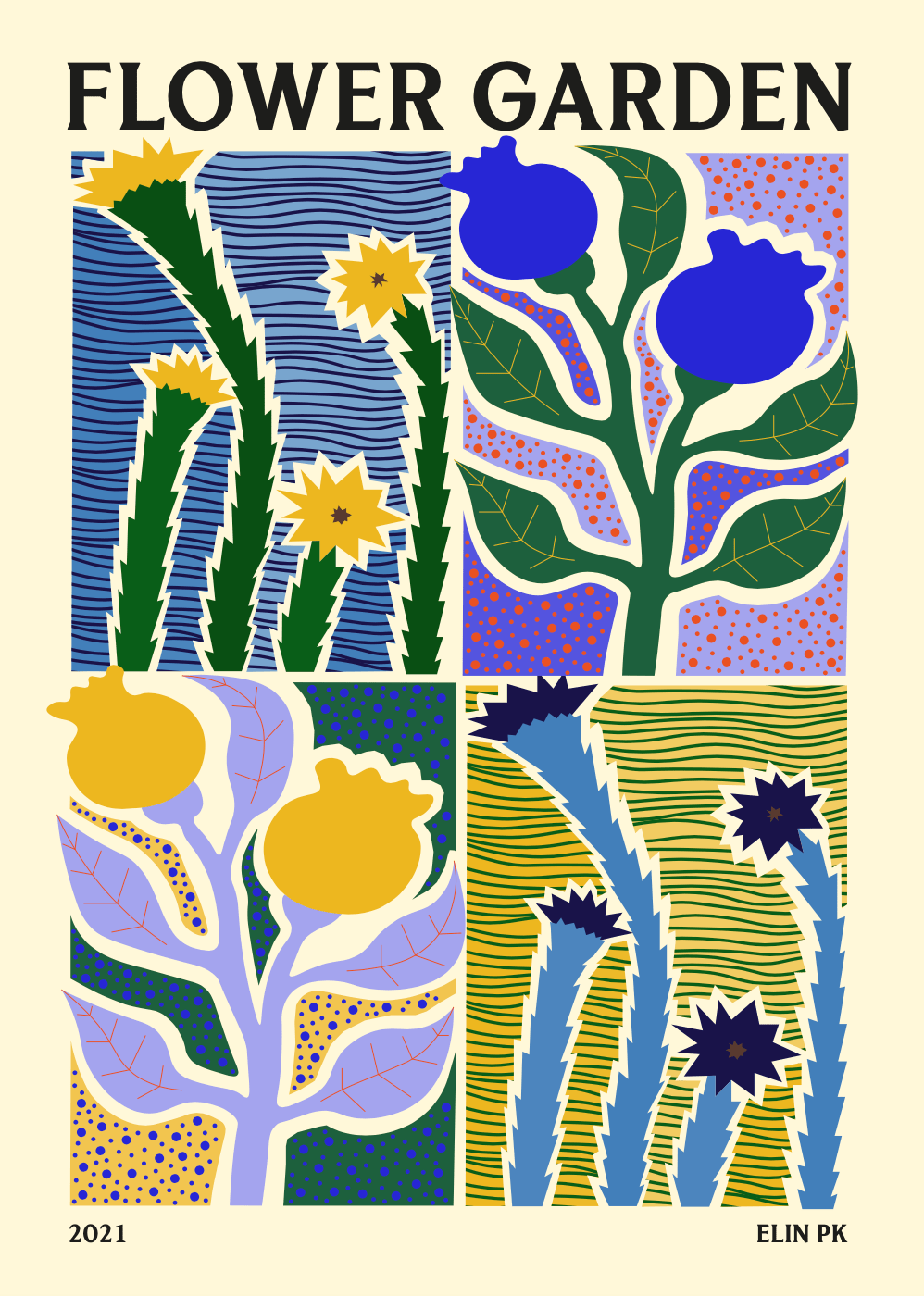 Elin PK "Flower garden" Poster Elin PK