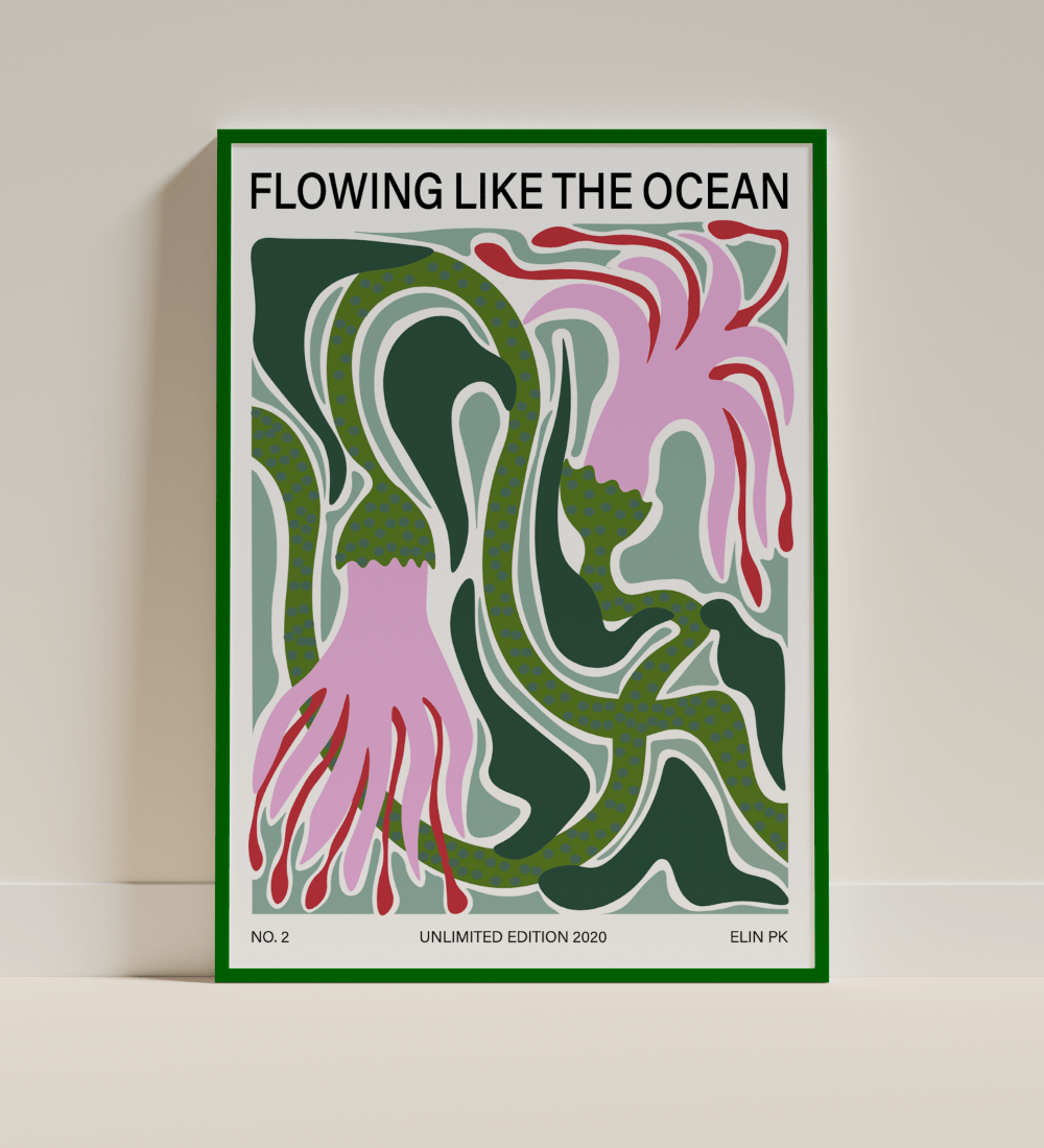 Elin PK "Flowing like the ocean" Poster Elin PK
