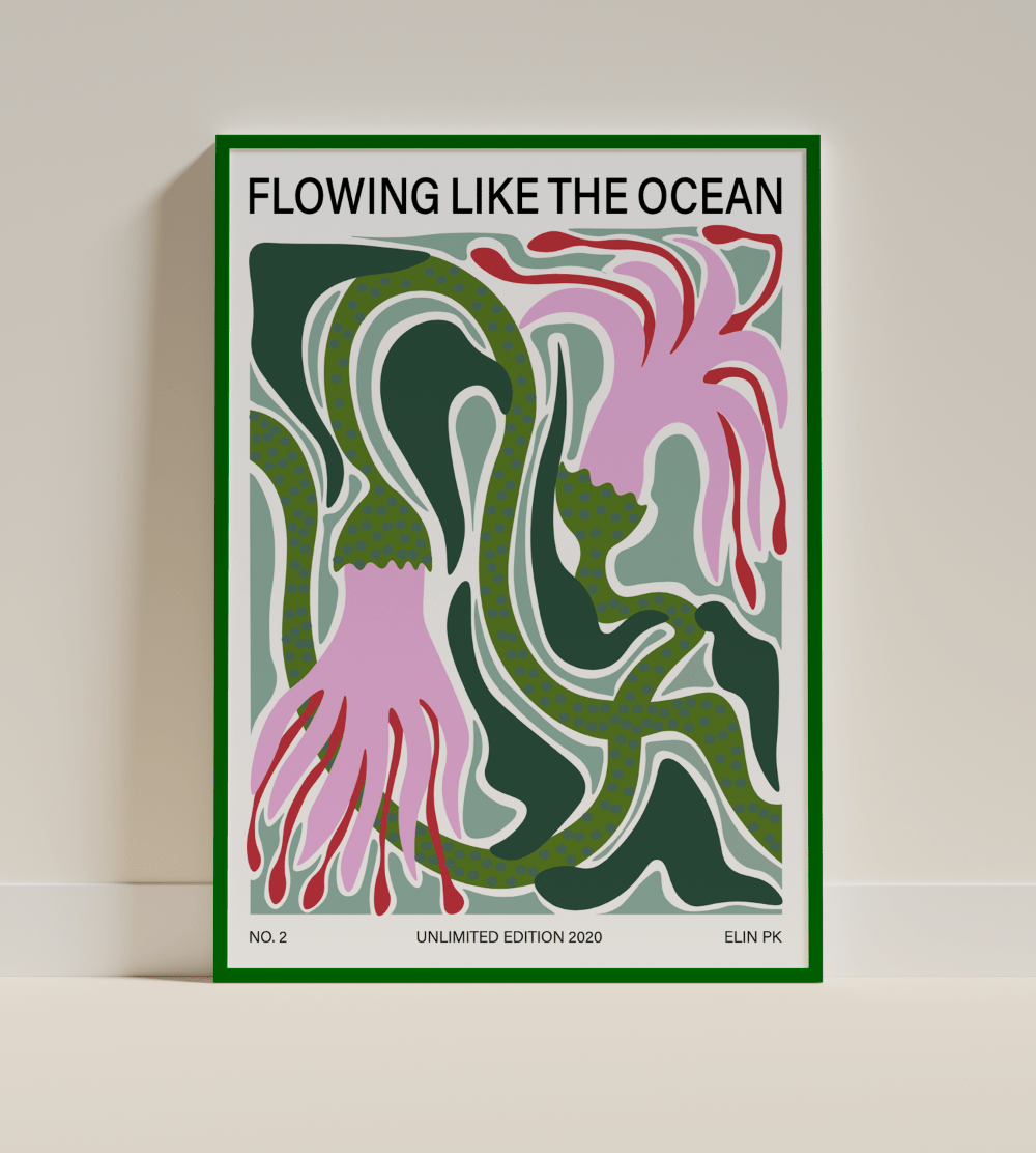Elin PK "Flowing like the ocean" Poster Elin PK
