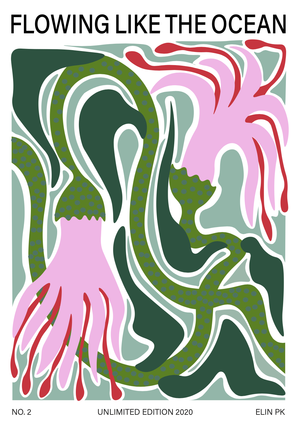 Elin PK "Flowing like the ocean" Poster Elin PK