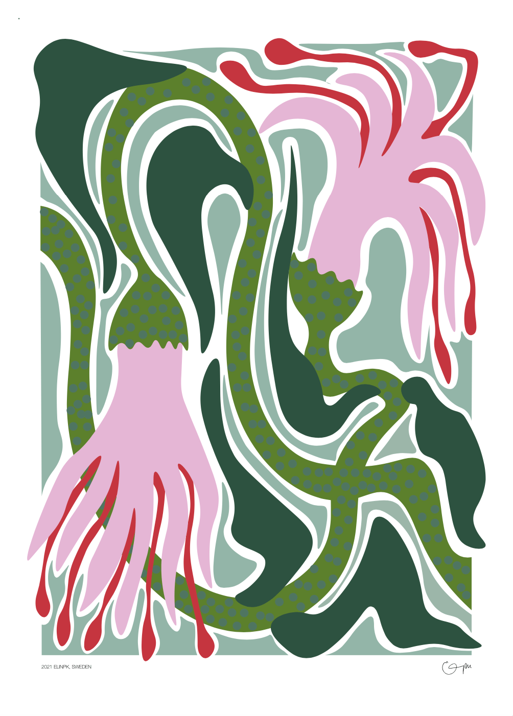 Elin PK "Flowing like the ocean" Poster | Utan text Elin PK