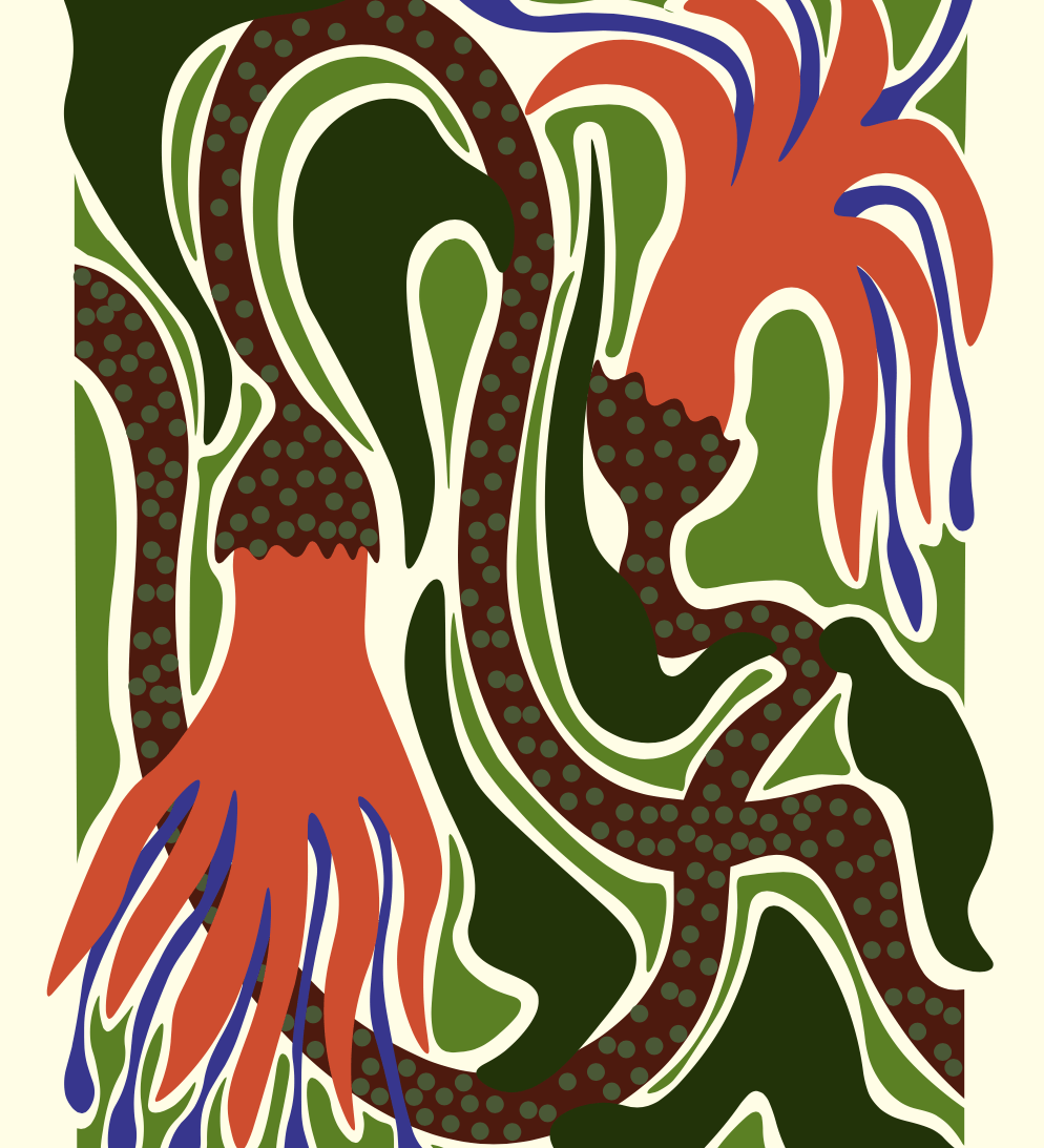 Elin PK "Flowing like the ocean" Poster | Utan text orange Elin PK