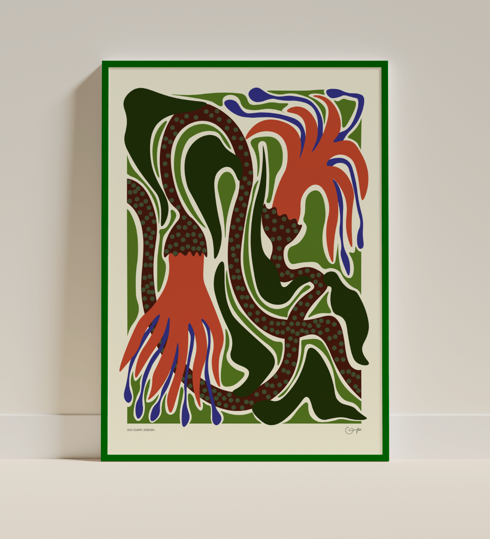 Elin PK "Flowing like the ocean" Poster | Utan text orange Elin PK