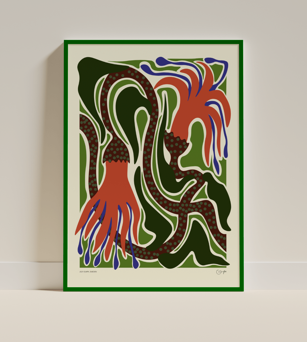 Elin PK "Flowing like the ocean" Poster | Utan text orange Elin PK