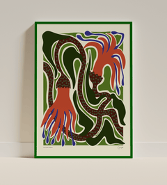 Elin PK "Flowing like the ocean" Poster | Utan text orange Elin PK