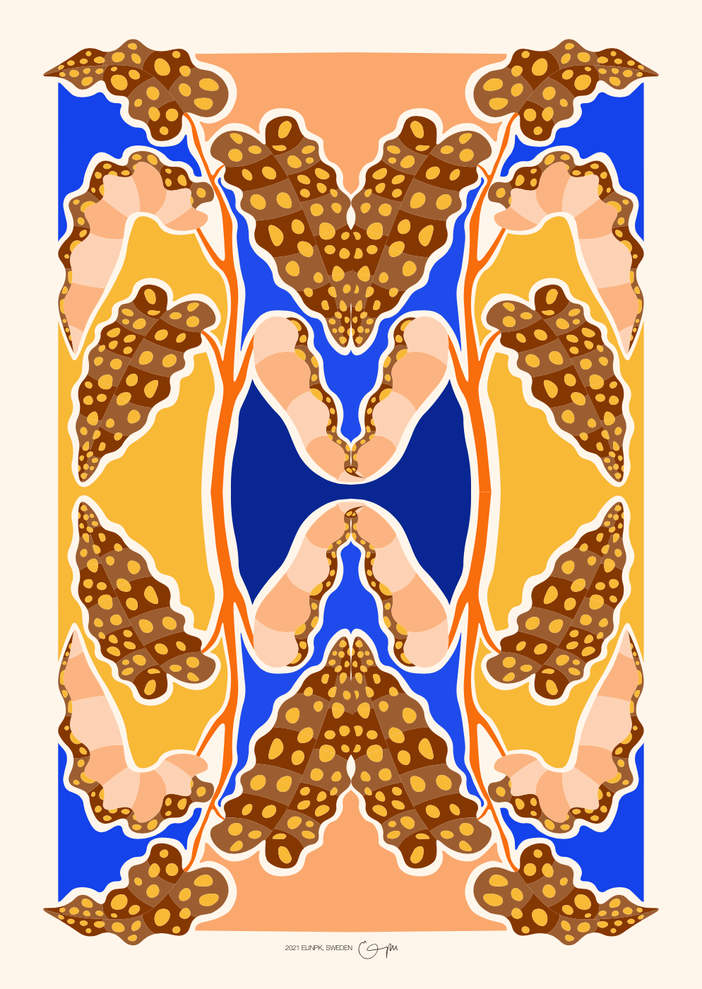 Elin PK "Forellbegonia" Poster | Beige Elin PK