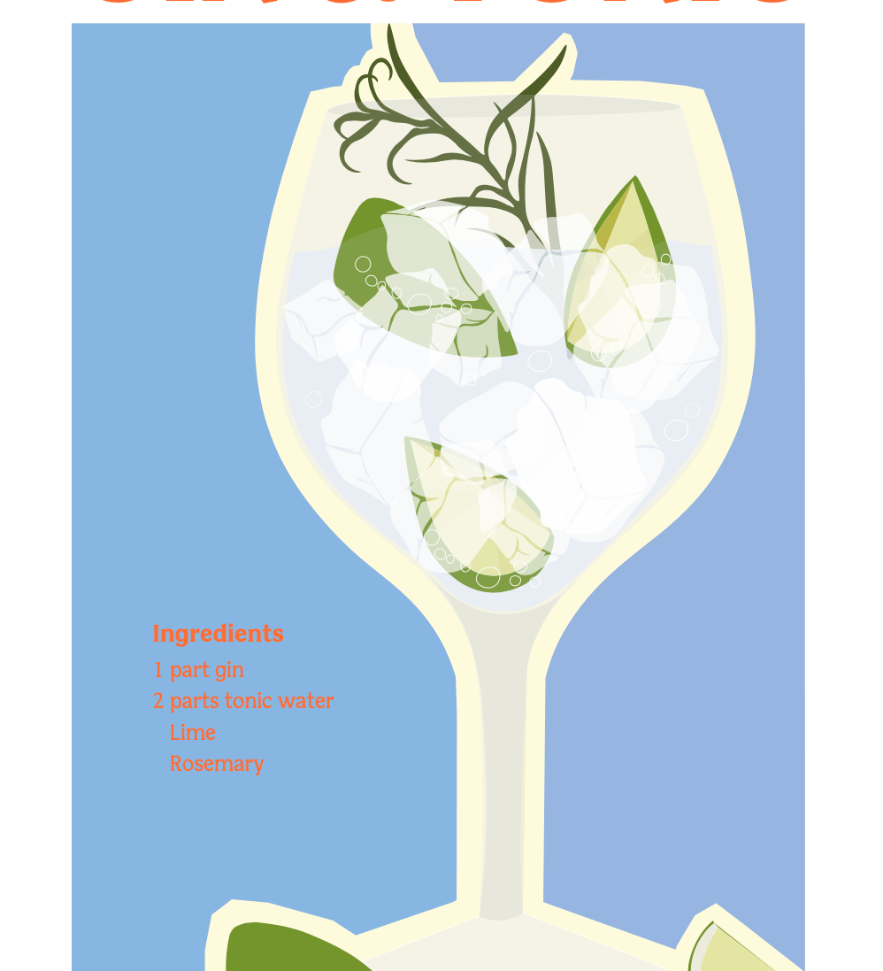 Elin PK Gin & Tonic Drink Poster Elin PK