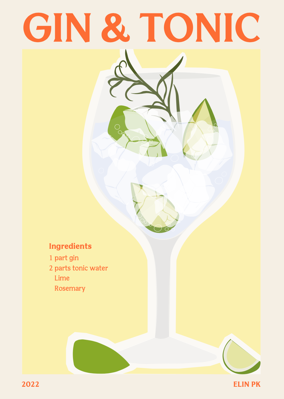 Elin PK Gin & Tonic II Poster Elin PK