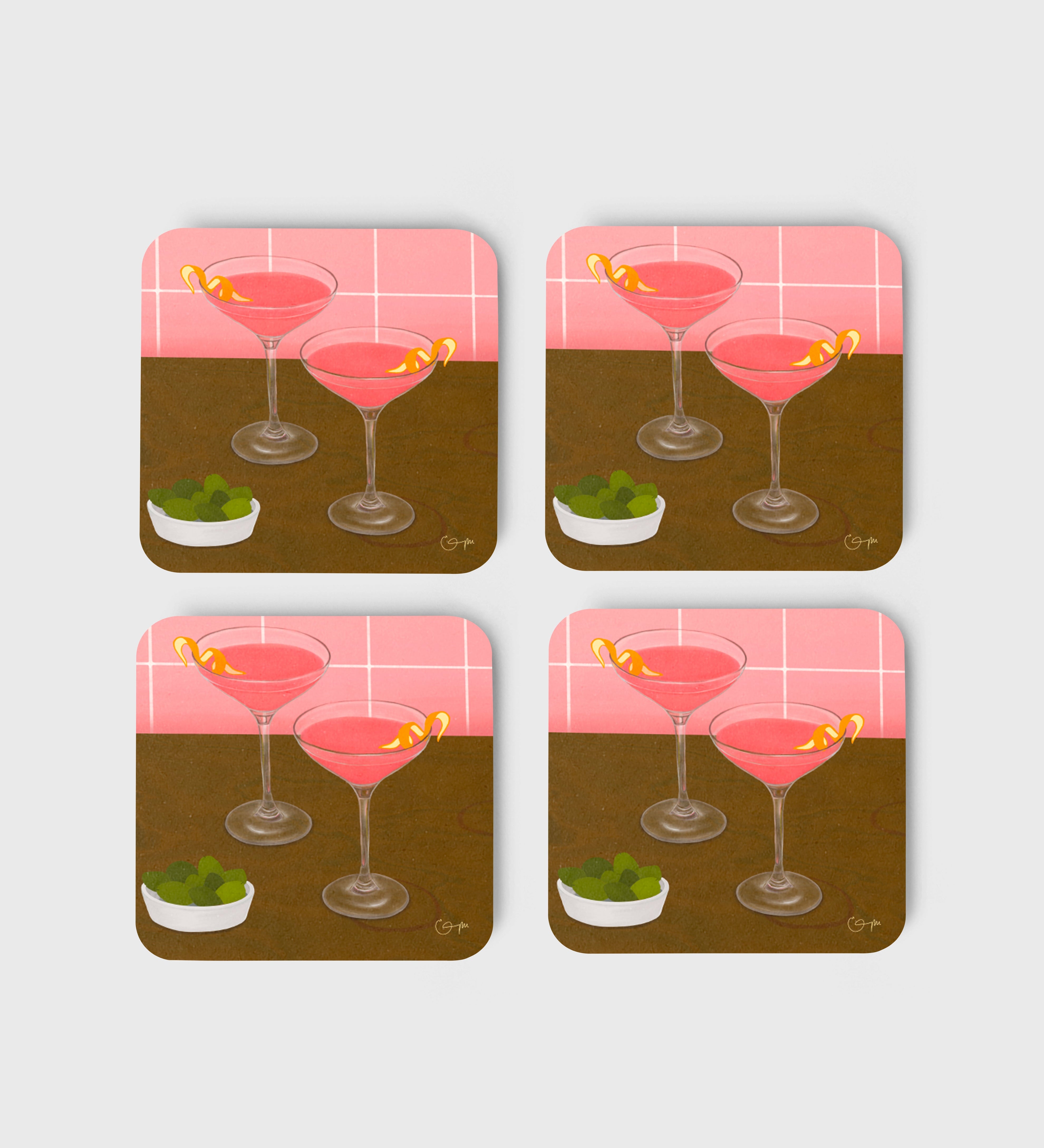 Elin PK Glasunderlägg 4 - pack Cosmopolitan Elin PK