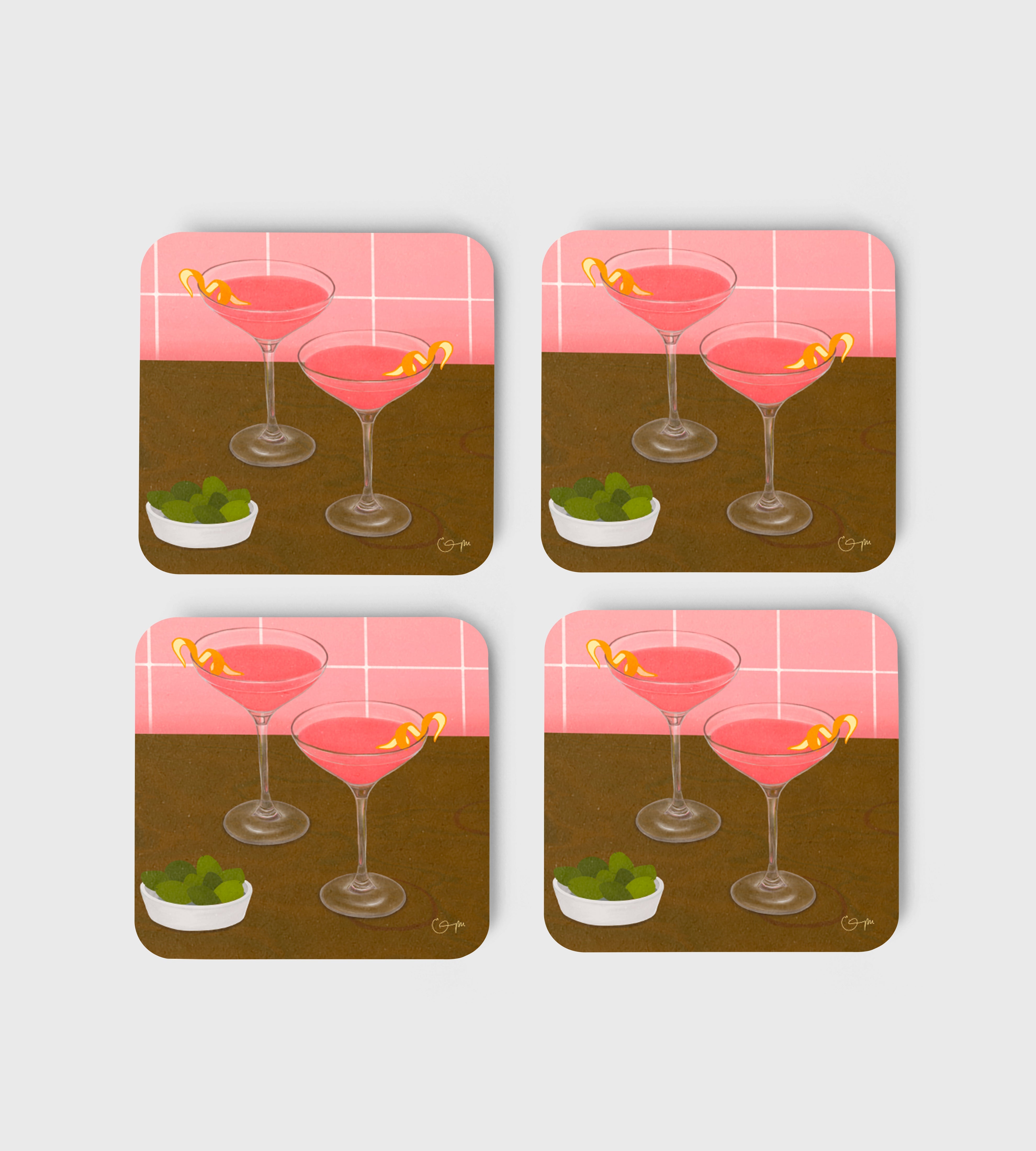 Elin PK Glasunderlägg 4 - pack Cosmopolitan Elin PK