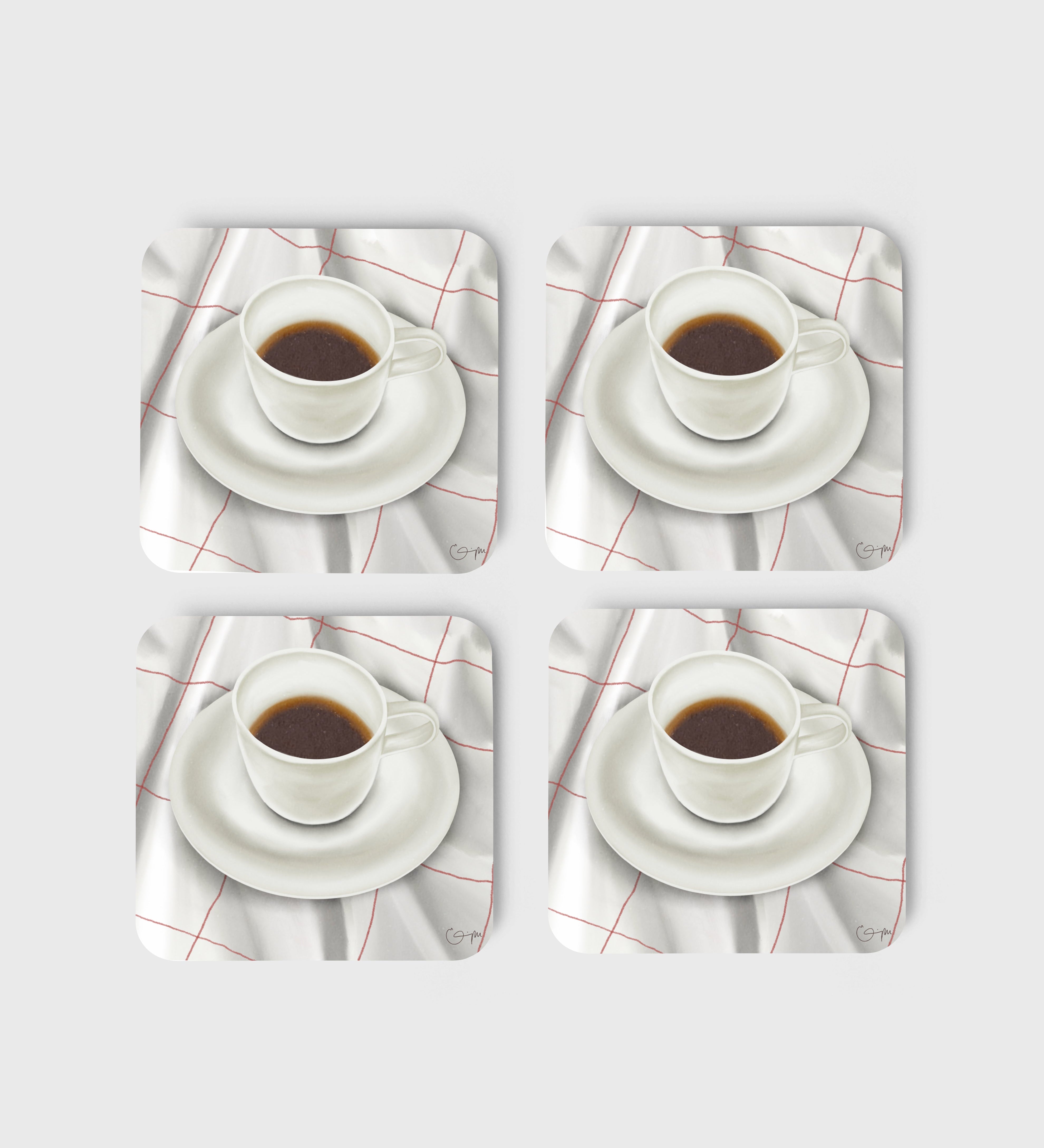 Elin PK Glasunderlägg 4 - pack Kaffe Elin PK