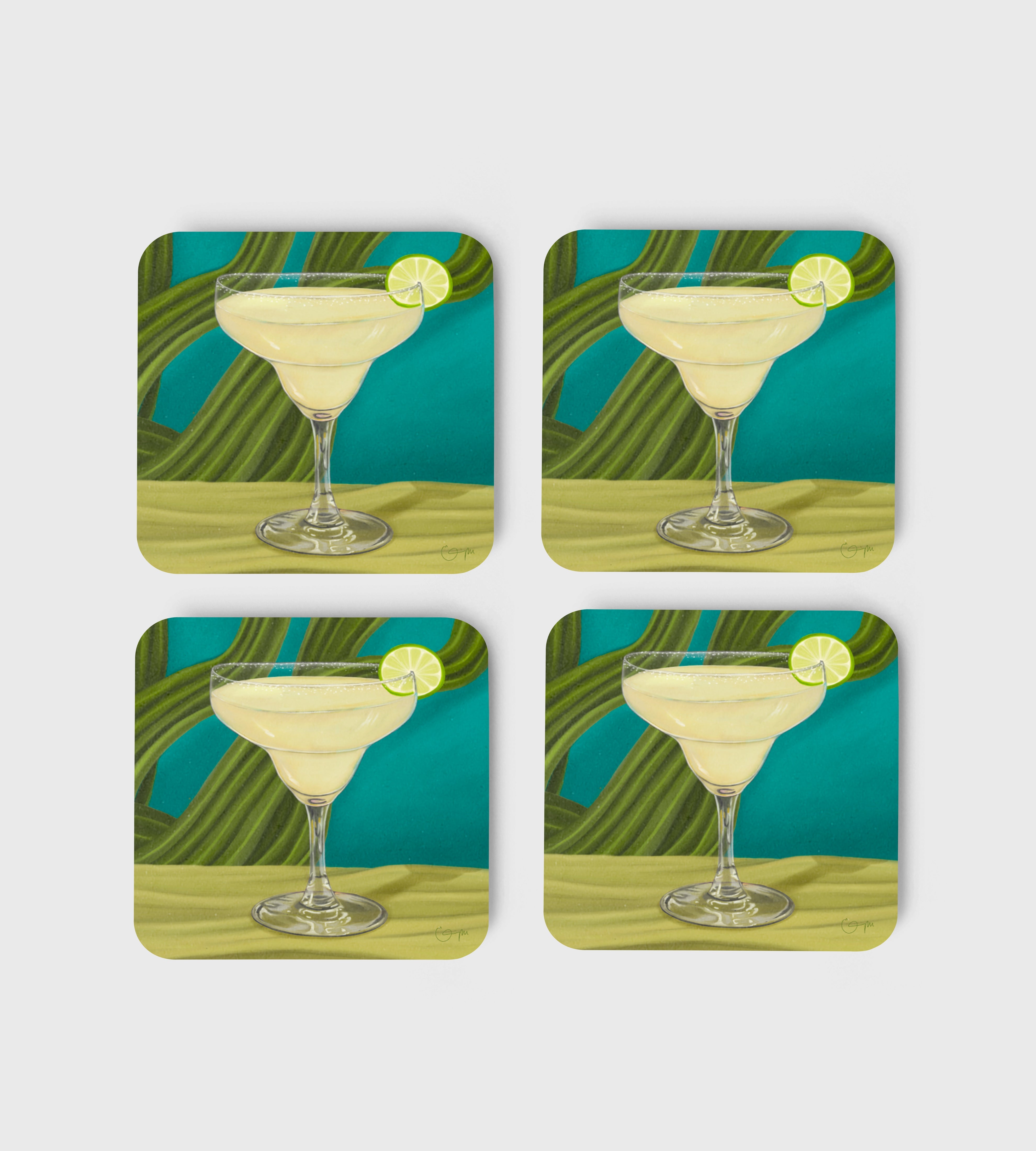 Elin PK Glasunderlägg 4 - pack Margarita Elin PK