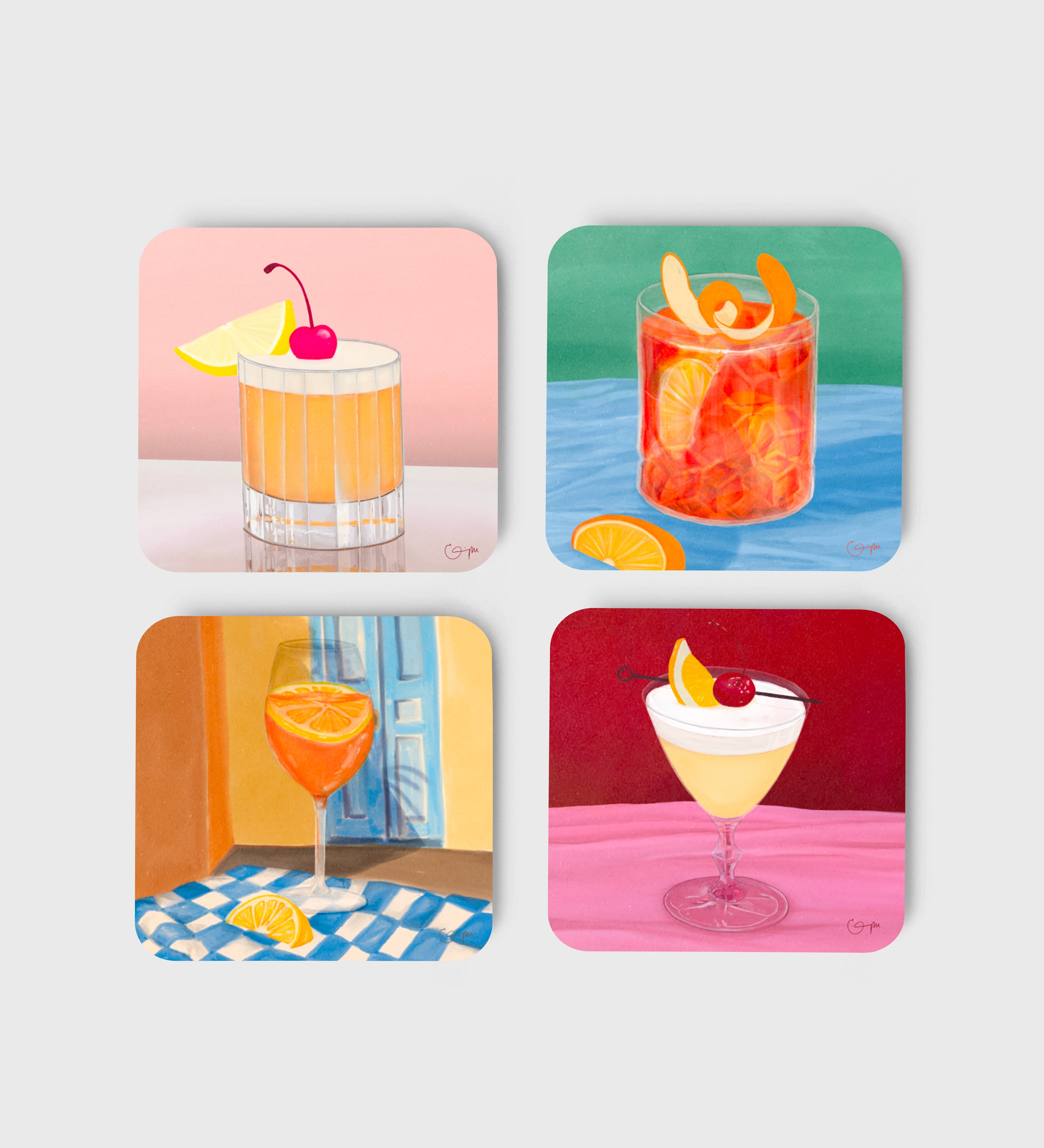 Elin PK Glasunderlägg 4 - pack mixad Elin PK