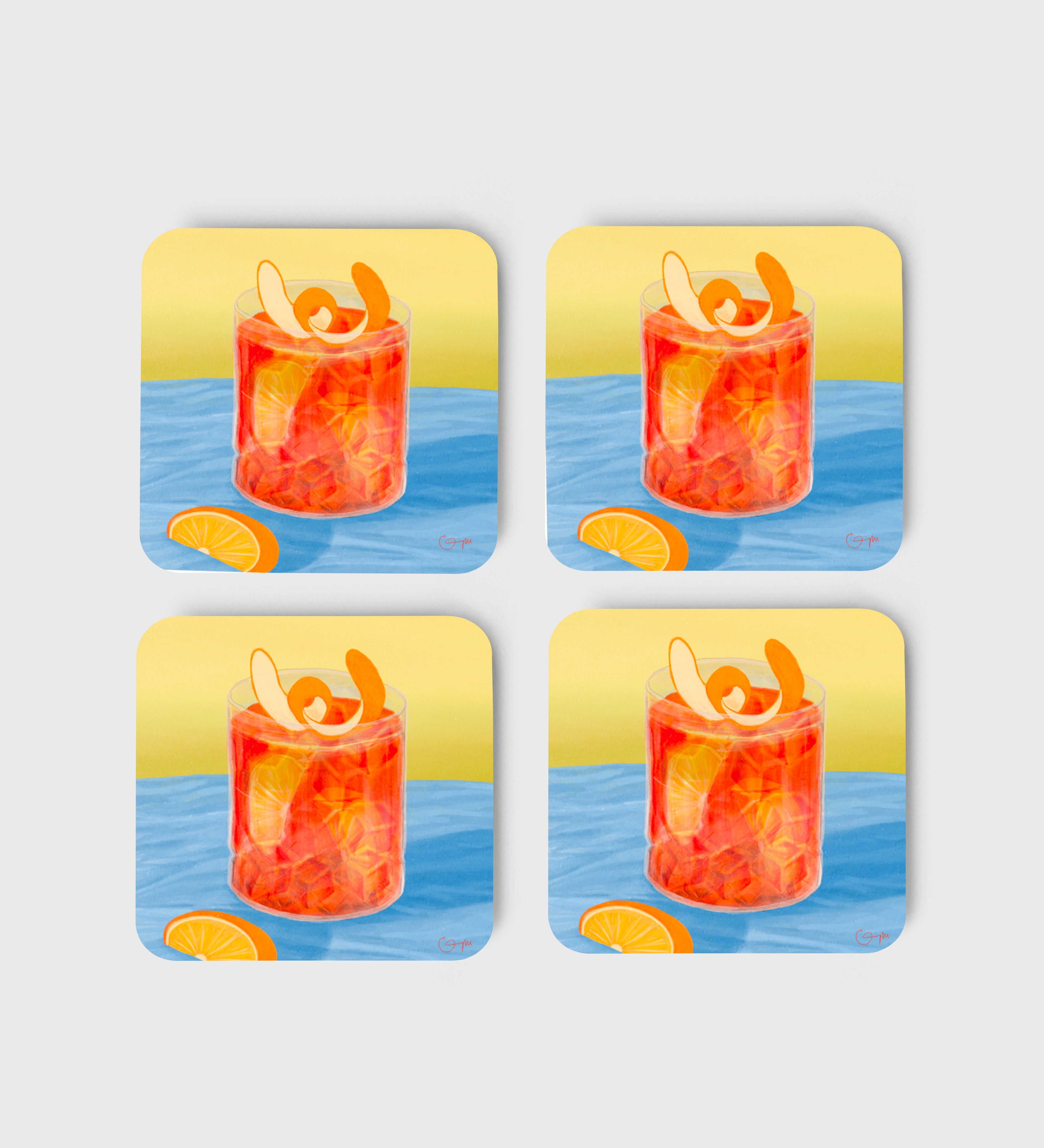 Elin PK Glasunderlägg 4 - pack Negroni 2 Elin PK