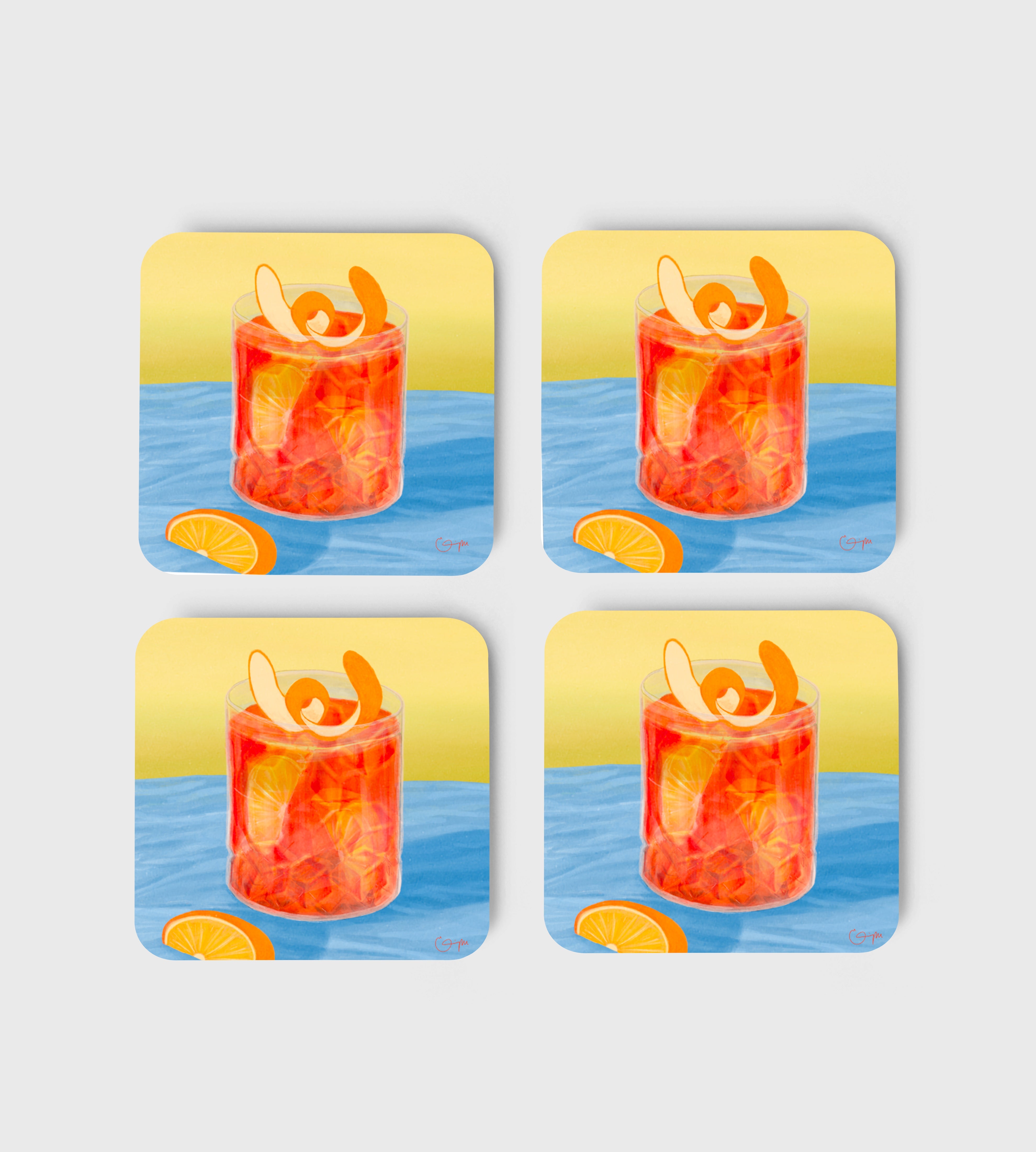 Elin PK Glasunderlägg 4 - pack Negroni 2 Elin PK