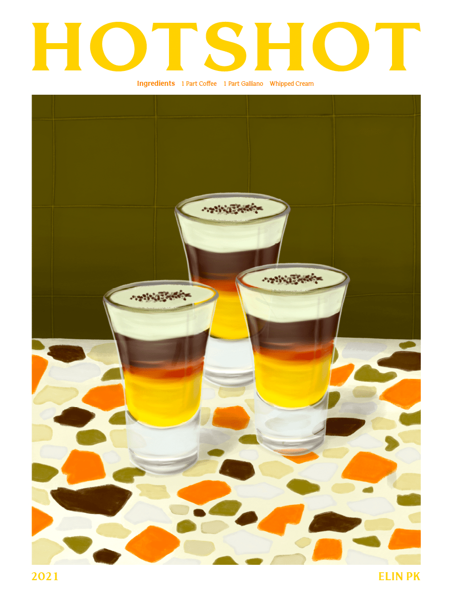 Elin PK Hotshot Drink Poster Elin PK