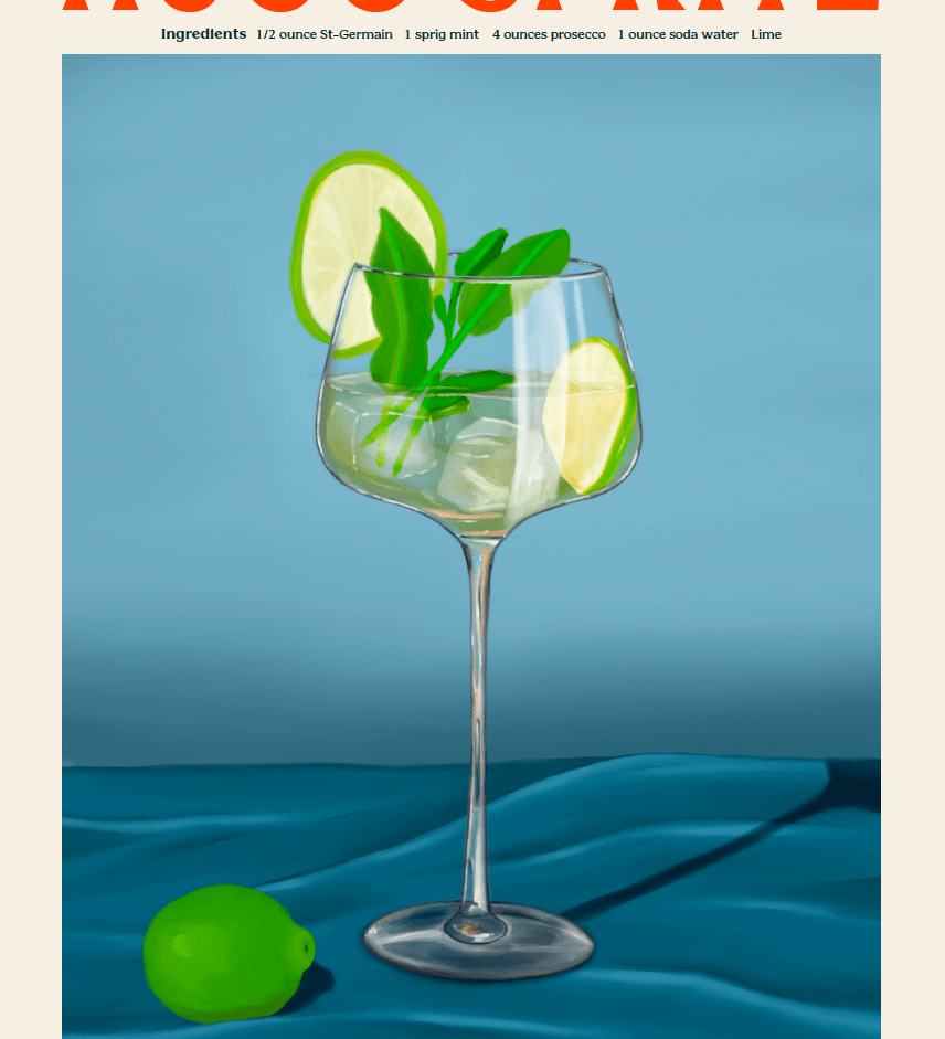 Elin PK Hugo Spritz Drink Poster Elin PK