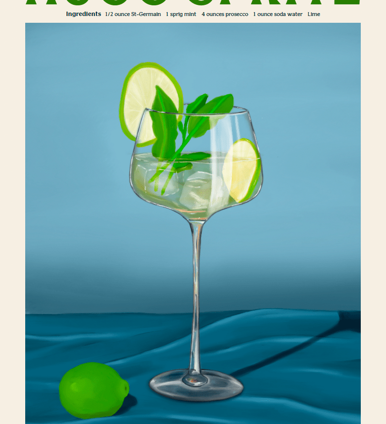 Elin PK Hugo Spritz II Drink Poster Elin PK