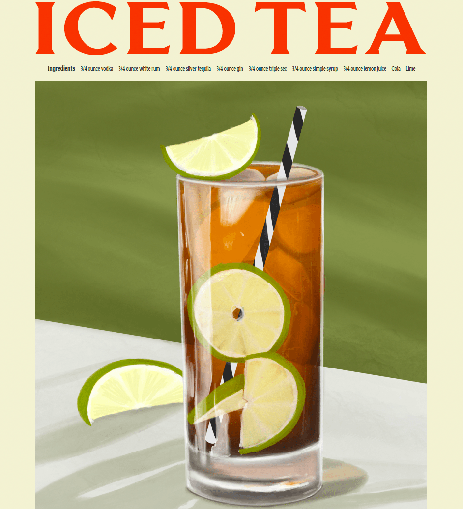Elin PK Long Island Iced Tea Drink Poster Elin PK