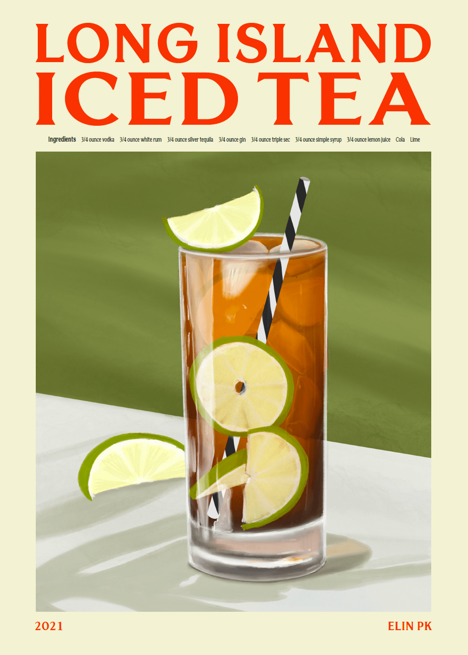 Elin PK Long Island Iced Tea Drink Poster Elin PK