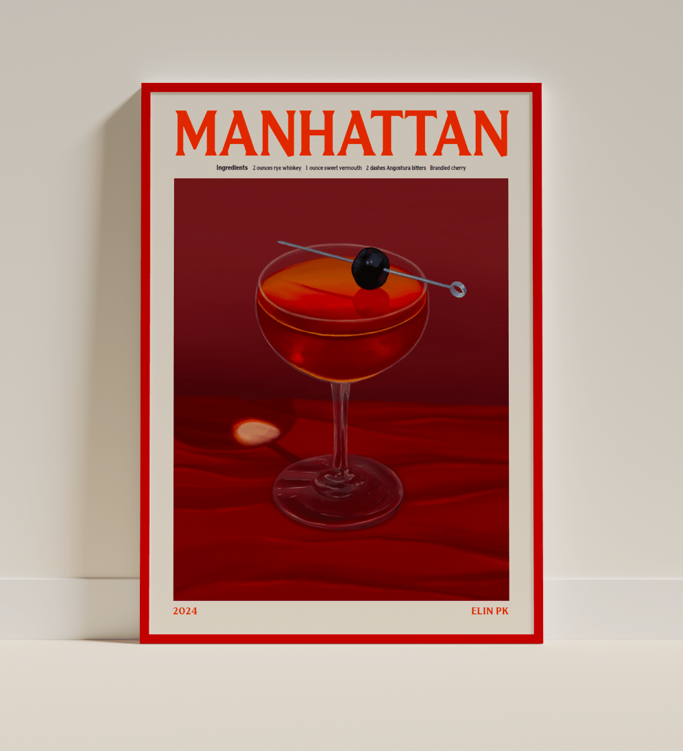Elin PK Manhattan Drink Poster Elin PK