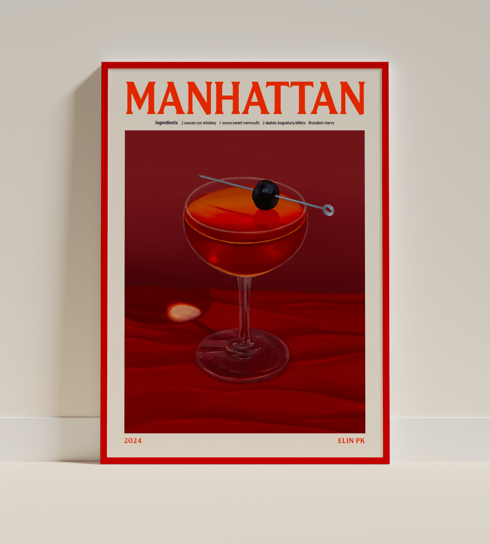 Elin PK Manhattan Drink Poster Elin PK